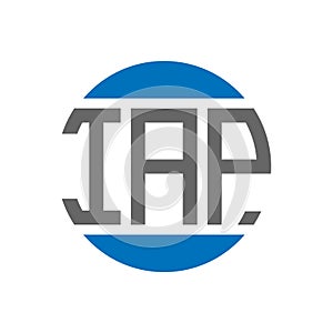 IAP letter logo design on white background. IAP creative initials circle logo concept. IAP letter design