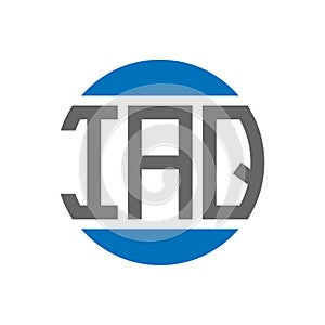 IAQ letter logo design on white background. IAQ creative initials circle logo concept. IAQ letter design photo