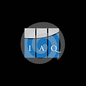 IAQ letter logo design on WHITE background. IAQ creative initials letter logo concept. IAQ letter design.IAQ letter logo design on