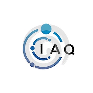 IAQ letter technology logo design on white background. IAQ creative initials letter IT logo concept. IAQ letter design photo