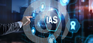IAS International Accounting Standards. Financial statements photo