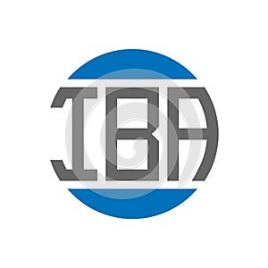 IBA letter logo design on white background. IBA creative initials circle logo concept. IBA letter design