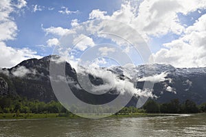 Ibanez river and Castillo Range, Patagonia, Chile