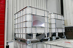 Ibc container,Ibc-container in a storage,Industrial concept