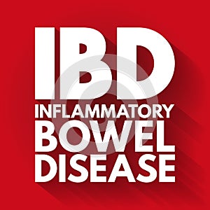 IBD - Inflammatory Bowel Disease acronym, medical concept background