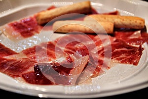 Iberian ham dish