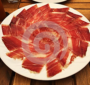 Iberian ham dish