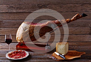 Iberian ham pata negra from Spain photo