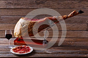 Iberian ham pata negra from Spain photo