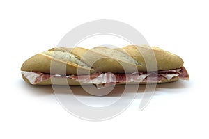 Iberian Ham sandwich on baguette bread