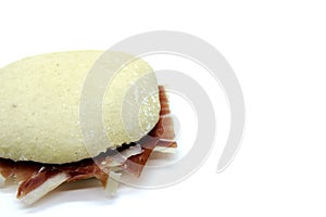 Iberian Ham sandwich on homemade bread