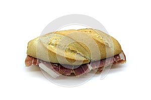 Iberian Ham sandwich on small Bread