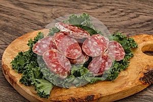 Iberian pork Fuet sausage slices