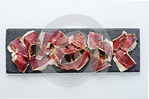 Iberian spanish ham, bellota ham. photo