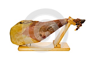 Iberian spanish ham on stand