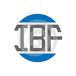 IBF letter logo design on white background. IBF creative initials circle logo concept. IBF letter design