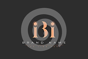 IBI abstract letter logo design