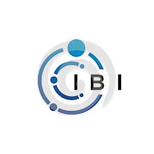 IBI letter technology logo design on white background. IBI creative initials letter IT logo concept. IBI letter design photo