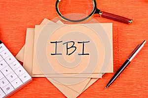 IBI symbol It\'s written on a postal envelope photo