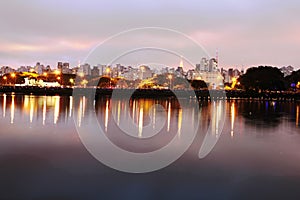 Ibirapuera park at night