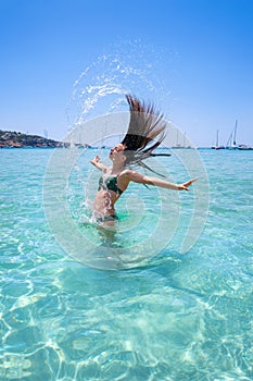 Ibiza Cala Tarida beach in Balearic Islands photo