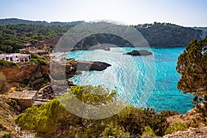 Ibiza Cala Xarraca in Sant Joan of Balearics