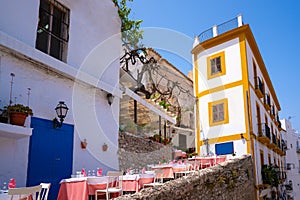 Ibiza Eivissa downtown Dalt Vila facades