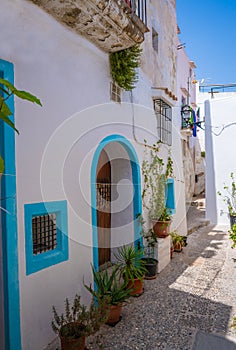 Ibiza Eivissa downtown Dalt Vila facades photo