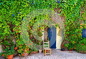 Ibiza Eivissa downtown Dalt Vila facades photo