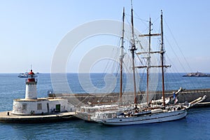 Ibiza harbor from balearic islands in Spain photo
