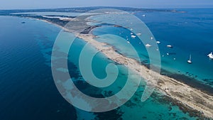 Ibiza paradise island from above photo