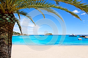 Ibiza Patja des Canar beach with turquoise water photo