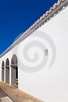 Ibiza Sant Mateu d Albarca San Mateo white church