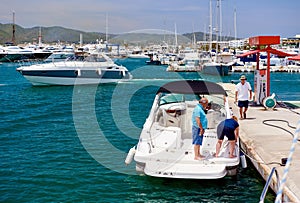 Cepsa Floating fuel station in Ibiza