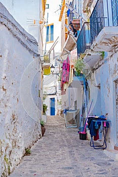 Ibiza, typical street of Eivissa