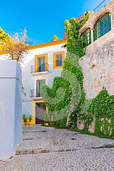 Ibiza, typical street of Eivissa