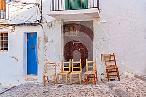 Ibiza, typical street of Eivissa