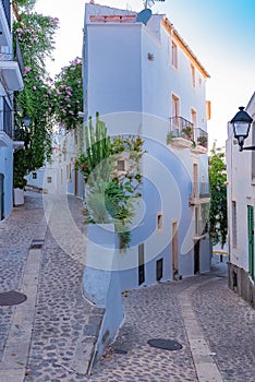 Ibiza, typical street of Eivissa