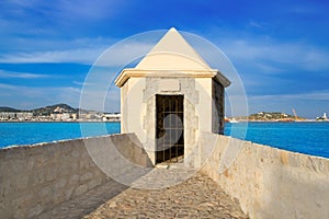 Ibiza watchtower with Eivissa port view photo