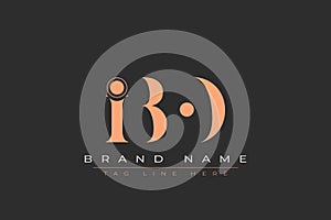 IBO abstract letter logo design