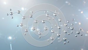 ibogaine molecular structure, 3d model molecule, psychoactive substance, structural chemical formula view from a microscope photo