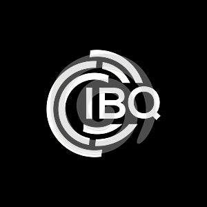 IBQ letter logo design on black background. IBQ creative initials letter logo concept. IBQ letter design