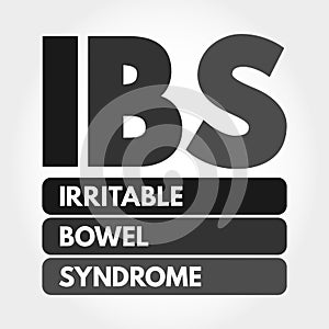 IBS - Irritable Bowel Syndrome acronym concept