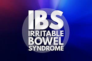 IBS - Irritable Bowel Syndrome acronym, medical concept background