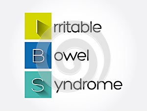 IBS - Irritable Bowel Syndrome acronym, medical concept background