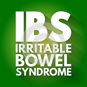 IBS - Irritable Bowel Syndrome acronym, medical concept background