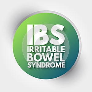 IBS - Irritable Bowel Syndrome acronym, medical concept background