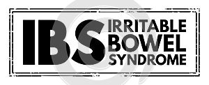 IBS - Irritable Bowel Syndrome acronym, medical concept background