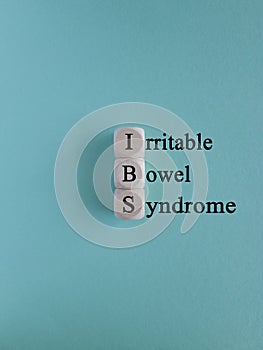 IBS irritable bowel syndrome symbol. Concept words IBS irritable bowel syndrome