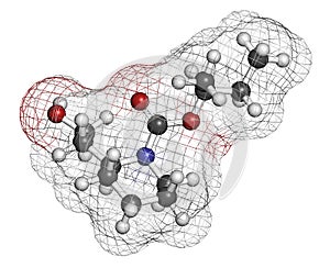 Icaridin picaridine insect repellent molecule. photo